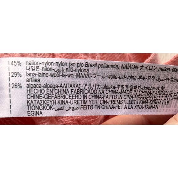 NWT Zara Pink Alpaca & Wool Blend Pointelle Cropped Top - Picture 12 of 12